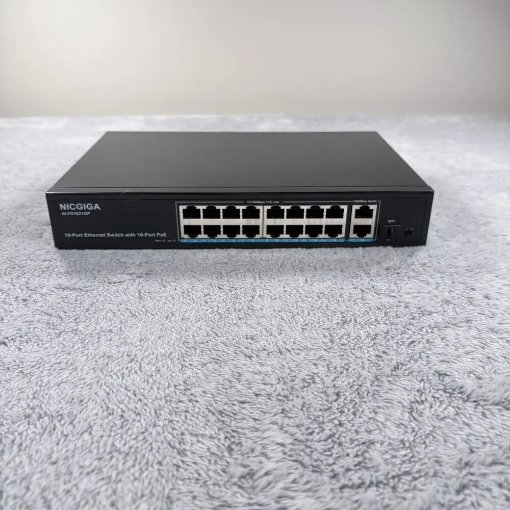 NICGIGA 19 Port Network Power Over Ethernet‎ Switch, VLAN Mode.